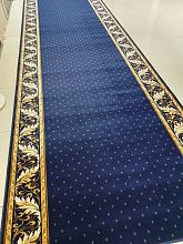 Прямоугольный ковровая дорожка Кремлевская 41531-38 темно-синяя