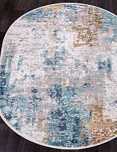 Ковер ALLURES 12004 CREAM / BLUE Овал