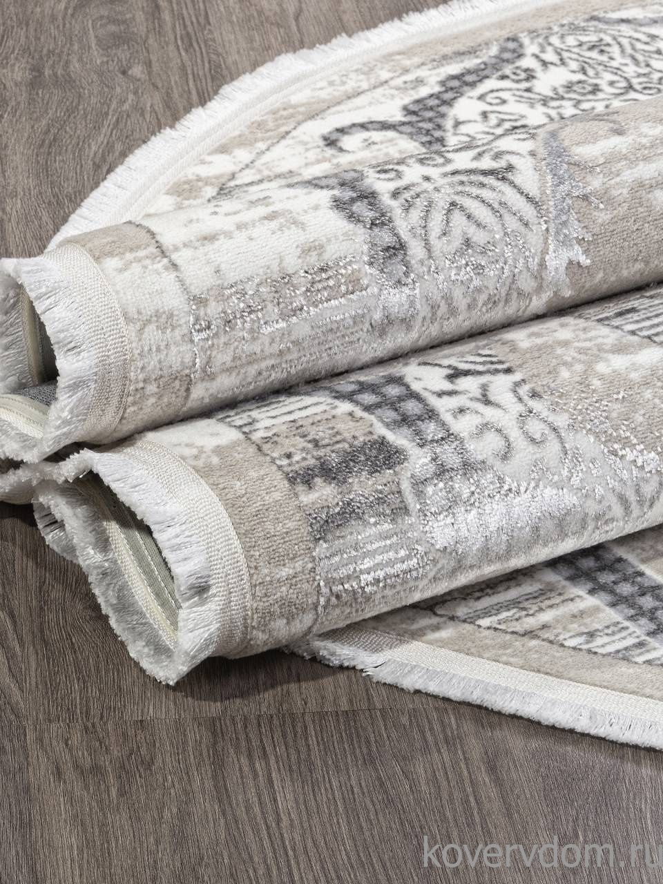 Ковер ALFANI-A Q018A GREY FDY / CREAM SHRINK Овал