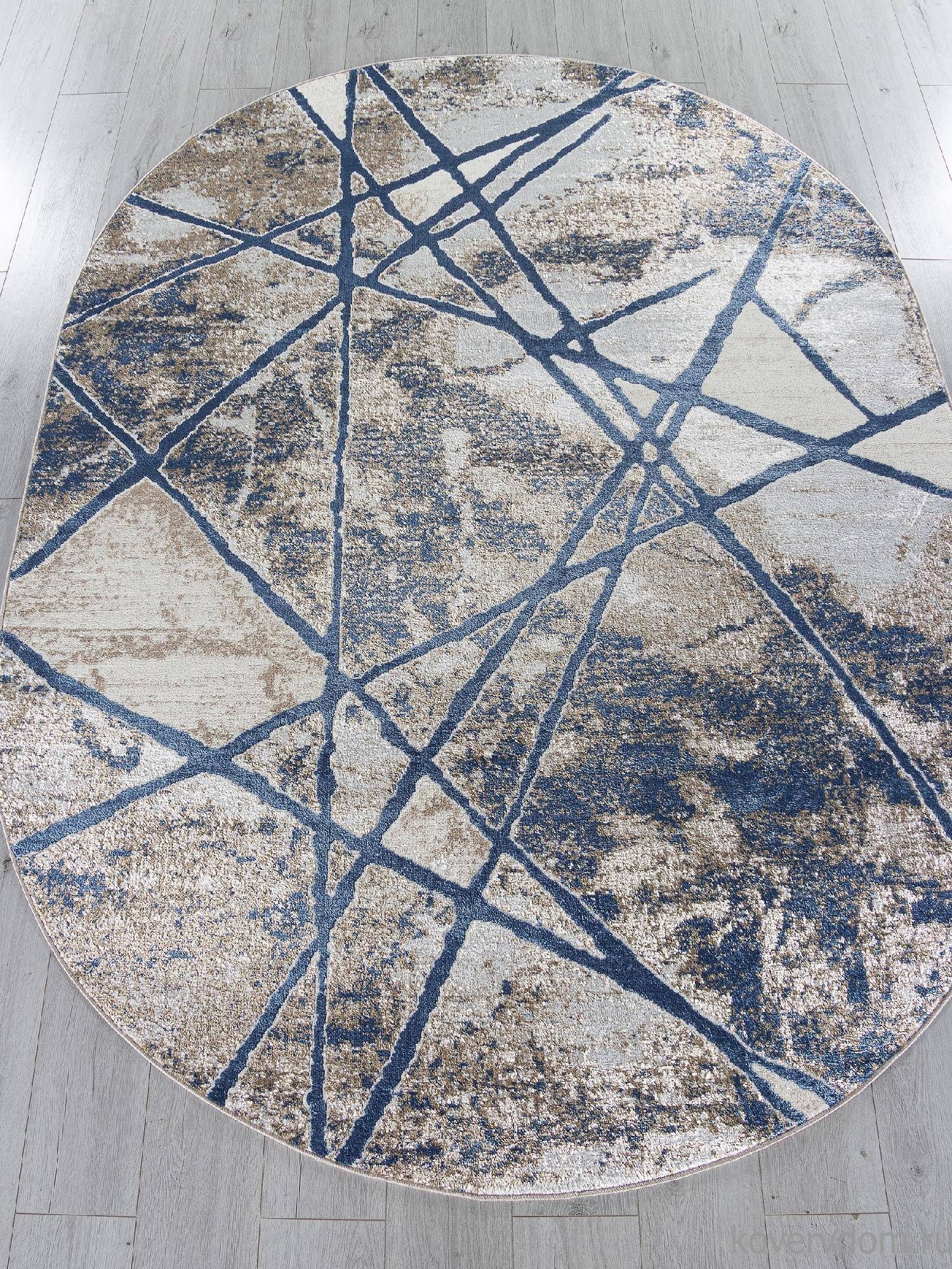 Ковер ANTEP O1702 630 CREAM / BLUE Овал