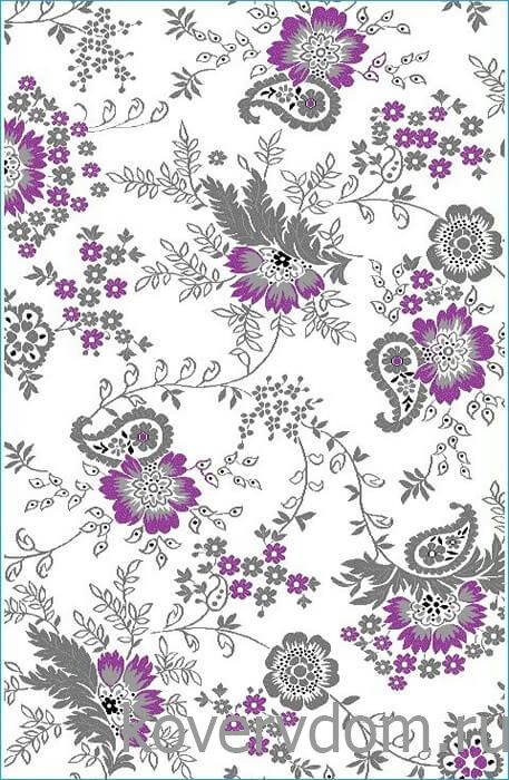 Ковер с цветами Графит  30760-39