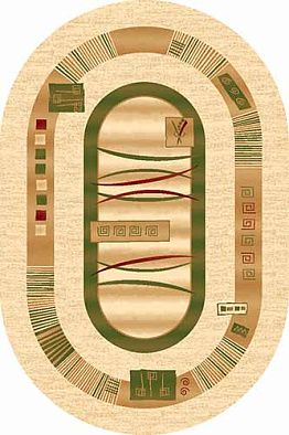 Ковер DA VINCI d025 CREAM-GREEN Овал