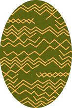 Ковер COMFORT SHAGGY 2 s644 GREEN-ORANGE Овал