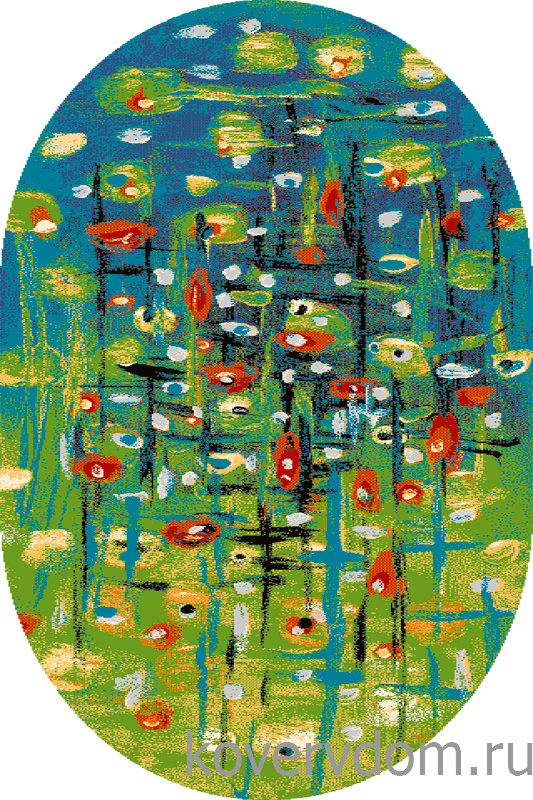 Ковер детский FUNKY GOS lime ОВАЛ 