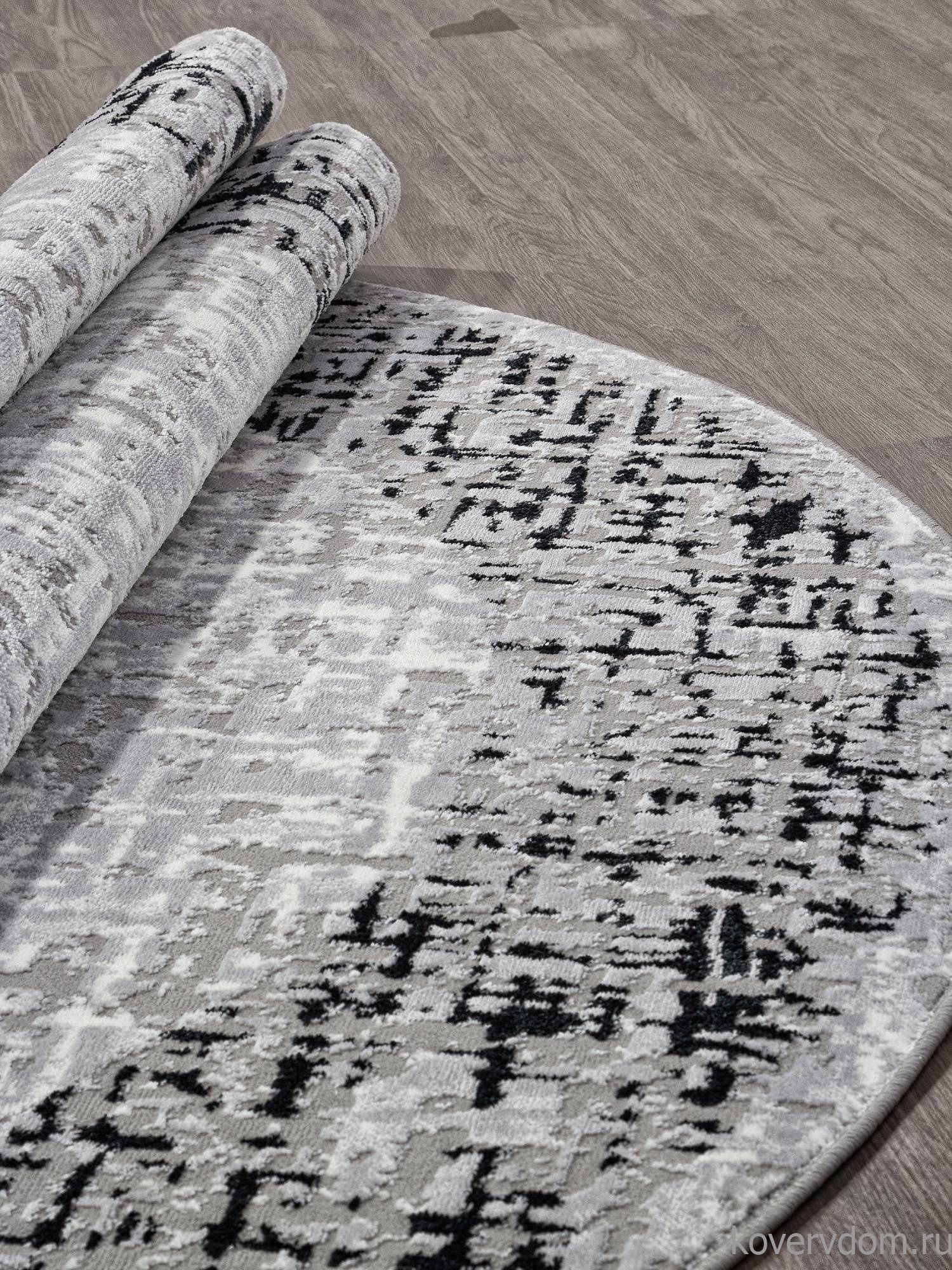 Ковер PALERMO F292 DARK GRAY Овал