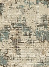 Пушистый круглый ковер DONA G230 BEIGE-BLUE