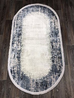 Ковер DOKU 9348H BLUE / CREAM Овал