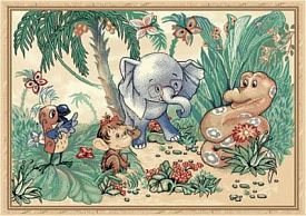 Высокоплотный ковер Дебют-Люкс 38 попугаев