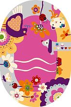 Ковер детский FUNKY IMI pink ОВАЛ 