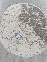 Ковер с бахромой MOSSO 27231A GRY / NAVY Овал