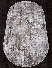 Круглый ковер QUANTUM 03016G GREY / GREY Овал
